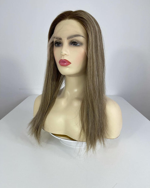 14-24inch Blonde with Highlights HD Lace Front Virgin Russian Human Hair Wigs