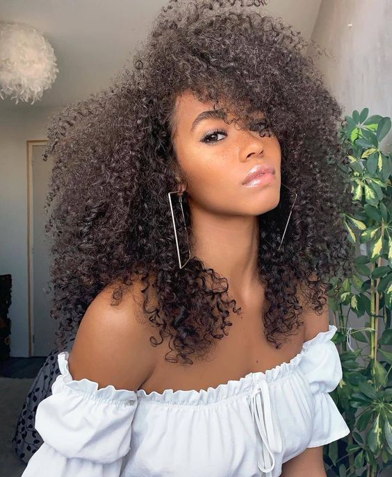 10-24inch Black Afro Kinky Curly Pre Plucked with bang 13x4  display picture 1