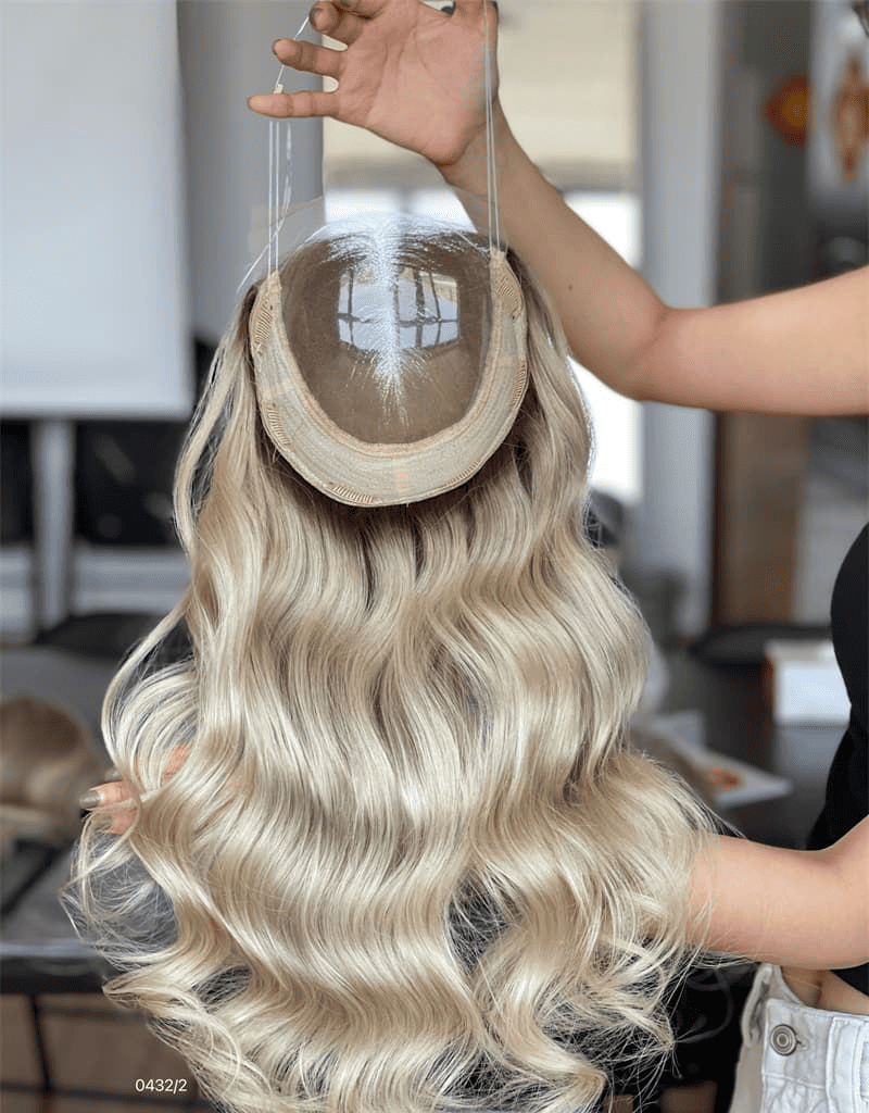 - Human hair blend dark blonde with blonde topper extension 20220927_171323_1800x1800.jpg?  main image 2