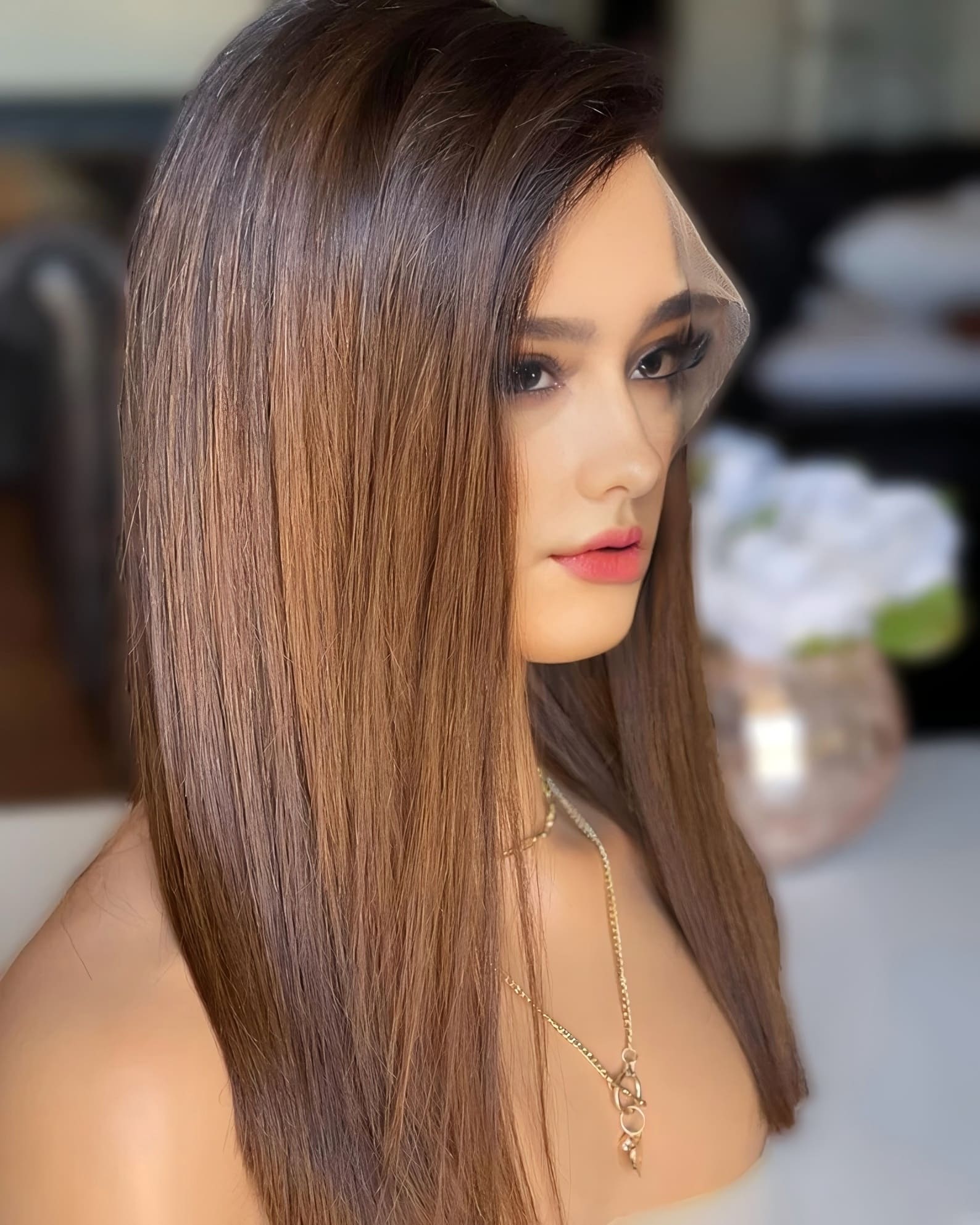 ?ILLIANA  14” DARK BROWN Wig *NWT*? lace front human wig - 24 main image 2