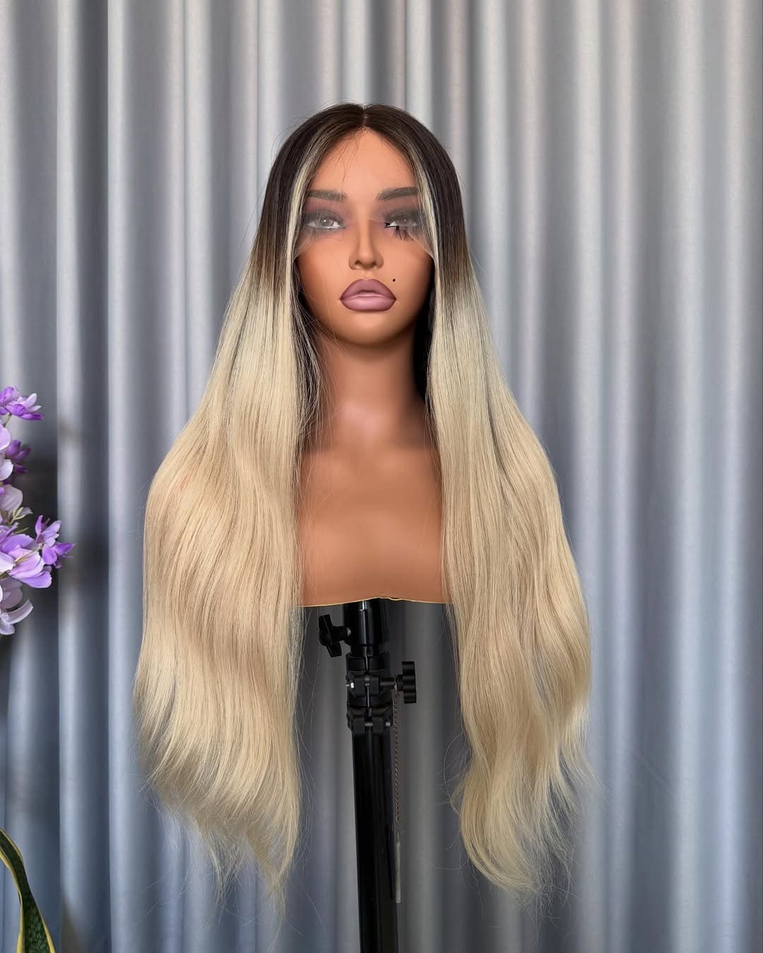 14-26inch Ombre Blonde Hand-Tied HD Lace Front Virgin Human  display picture 1