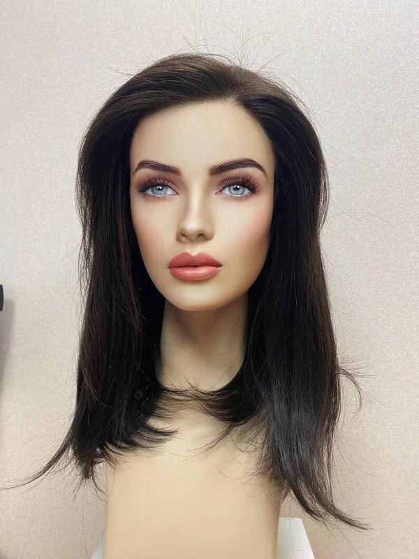 Natural Color Virgin Human Hair 5"*5" Silk Top Medical Wigs