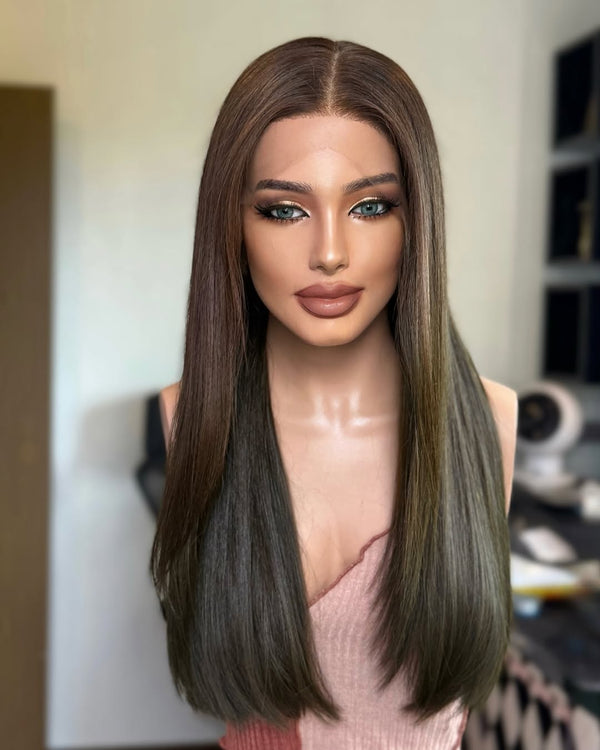 U453 Luxury Silk Top Invisible Full Lace Remy Human Hair Wig