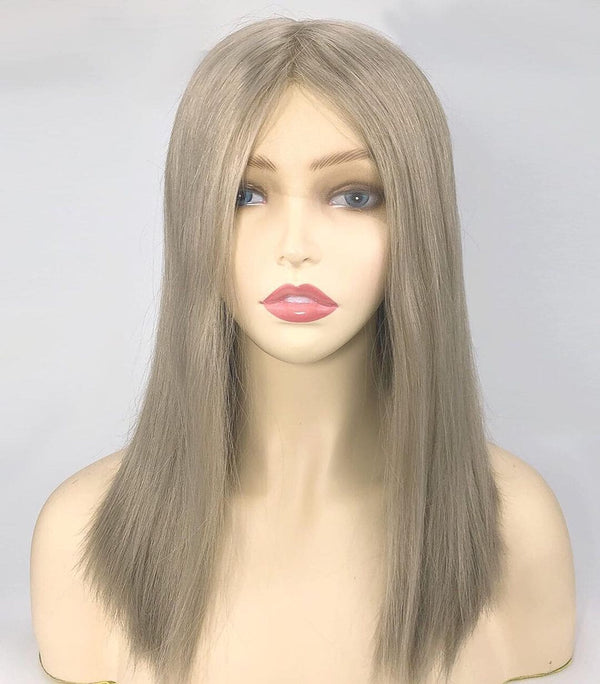 14-24inch Dove Grey | Toffee Blonde | Ash Brown Virgin Human Hair Swiss Lace Fully Hand-Tied Medical Wigs