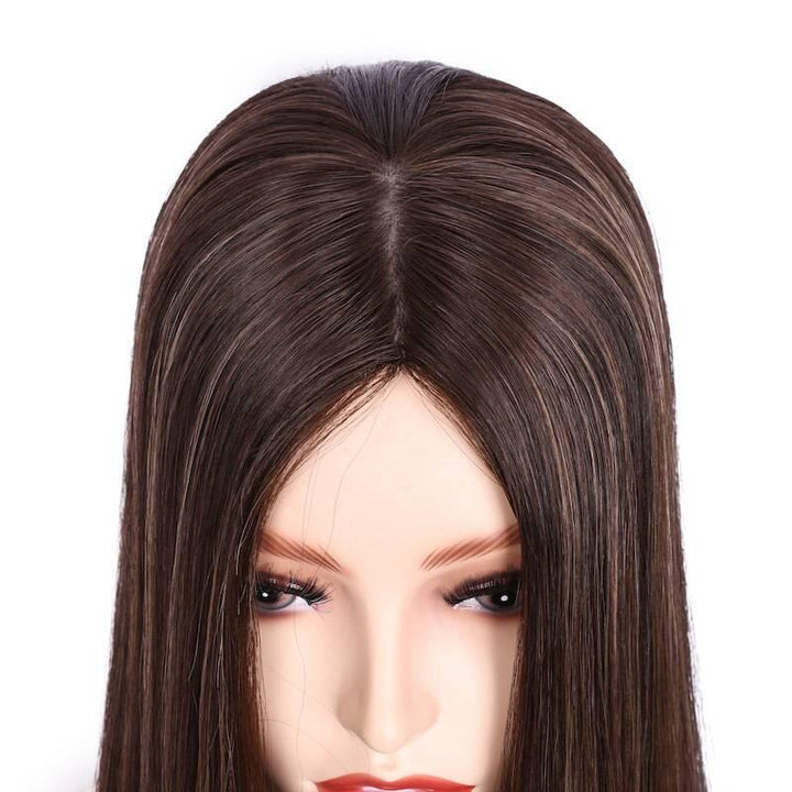 #22/10T8 Color Silk Top Virgin Human Hair Topper - ULOFEY