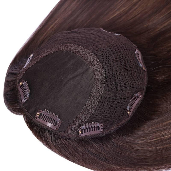 #22/10T8 Color Silk Top Virgin Human Hair Topper - ULOFEY