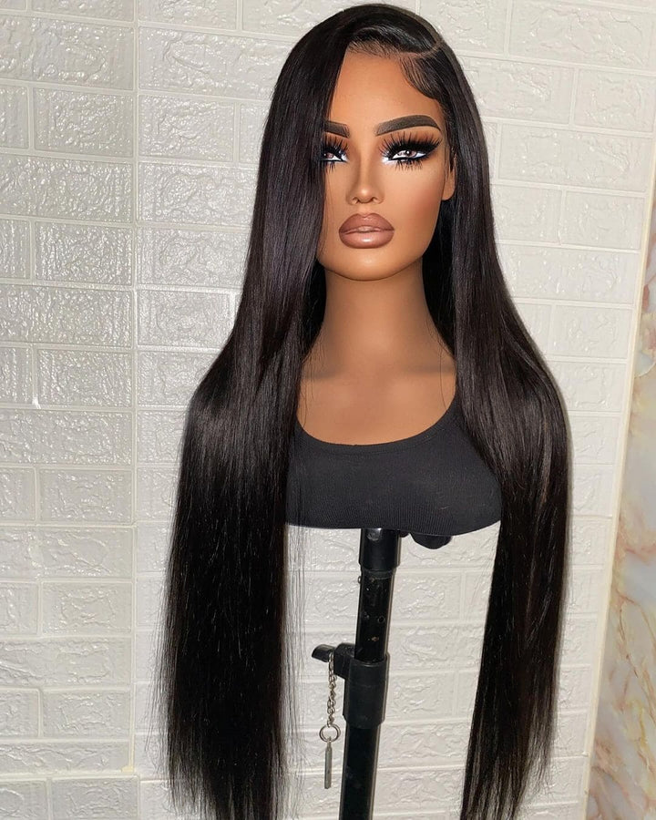 36inch Long Silky Straight Glueless Undetectable 13*6 HD Lace Human Hair Wig - ULOFEY