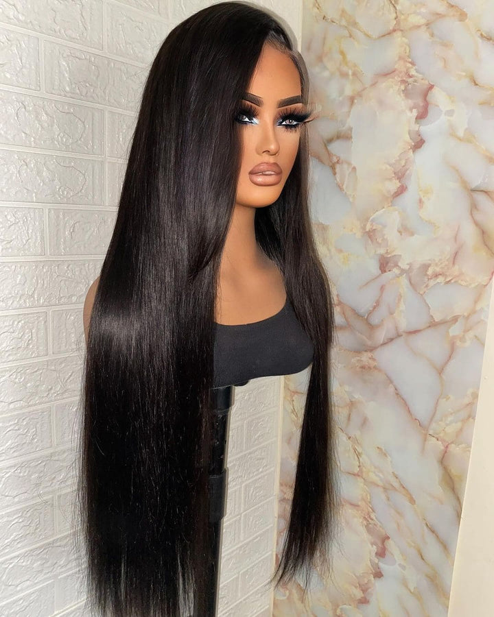 36inch Long Silky Straight Glueless Undetectable 13*6 HD Lace Human Hair Wig - ULOFEY