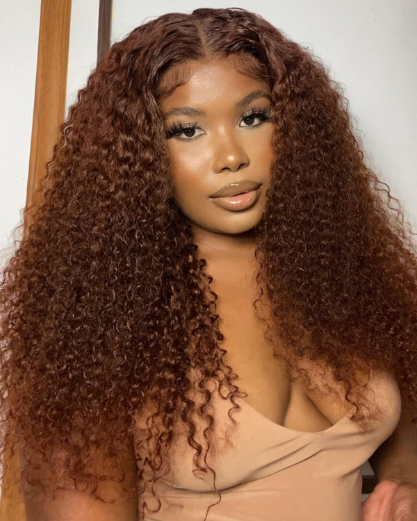 22-26inch Curly Free Part Soft Preplucked  Transparent Lace Front Synthetic Wig