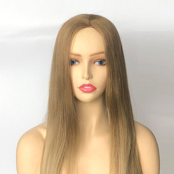 14-24inch Blonde | Vanilla Almond Blonde Straight Virgin Human Hair Mono Top Medical Wigs