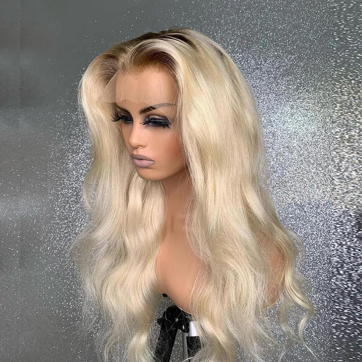 10-24inch 4B613 Blonde Wave 13x6 Lace Front Human Hair Wig