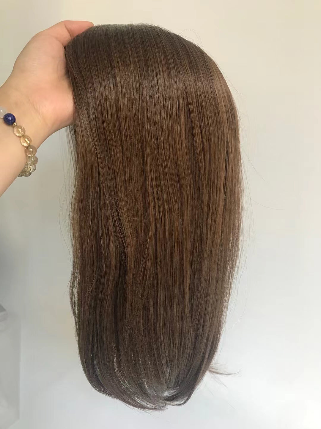 14-20 inch 4# Color Straight Skin Base Human Hair Topper – Ulofey Wigs