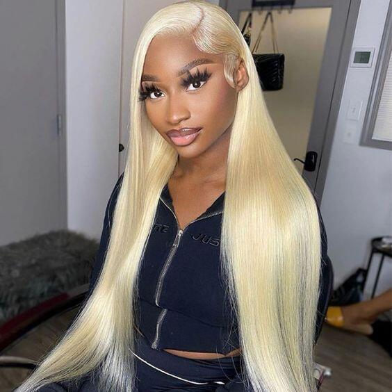 14-28inch 613 Blonde Pre Plucked 13*6 Front Lace Human Hair Wigs
