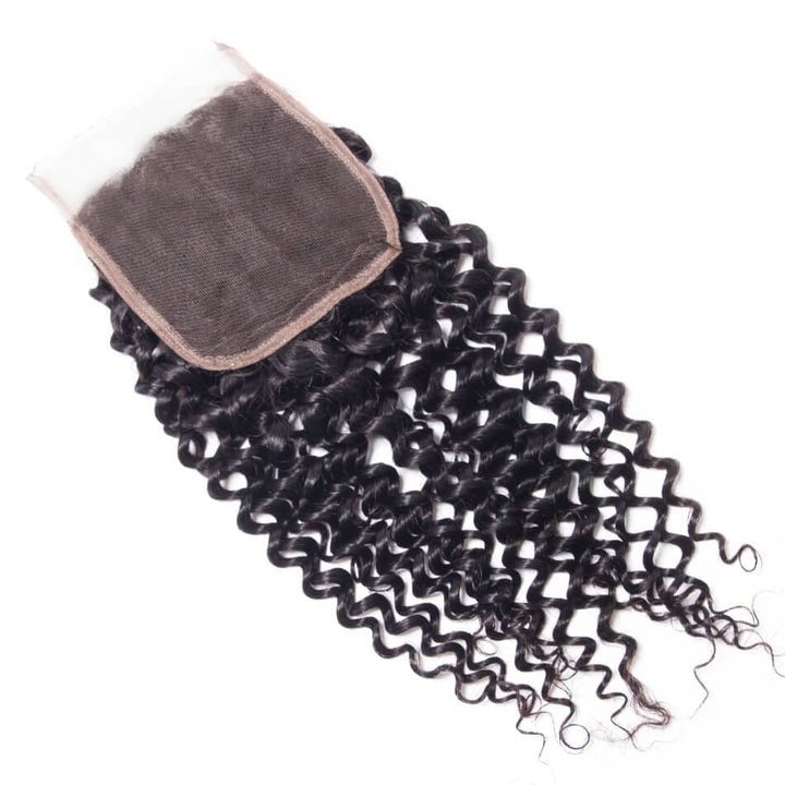 10-24inch Black Color Remy Human Hair 4x4 Swiss Lace Closure