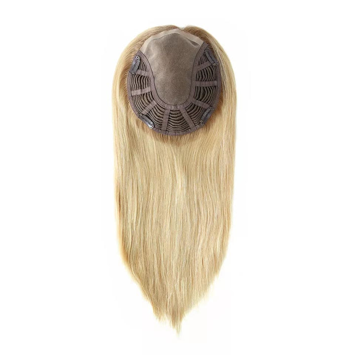 Blonde 6.5"x6" Women's Mono Virgin Human Hair Topper - ULOFEY