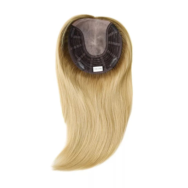 Blonde 6.5"x6" Women's Mono Virgin Human Hair Topper - ULOFEY