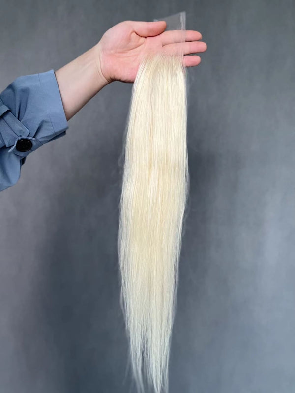 12-22inch 613 Blonde Pre Plucked Small Knots 100% Virgin Human hair 2×6 HD Lace Closure - ULOFEY