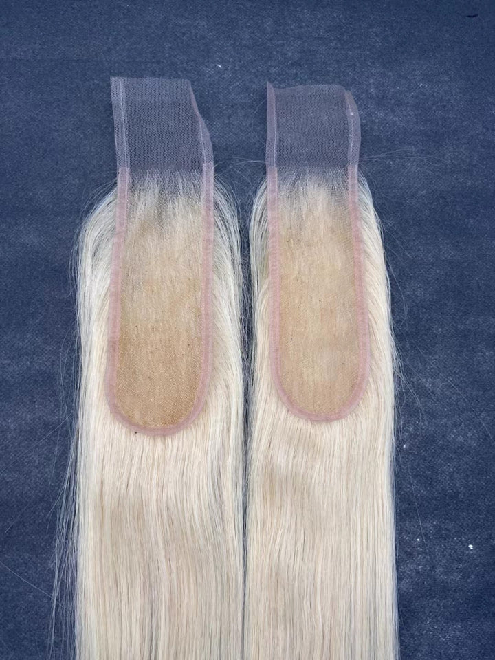 12-22inch 613 Blonde Pre Plucked Small Knots 100% Virgin Human hair 2×6 HD Lace Closure - ULOFEY
