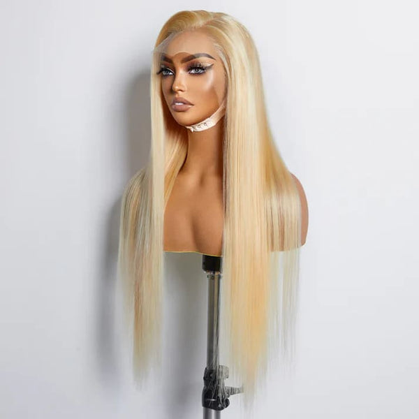 613 Blonde Pre Plucked 13*6 Front Lace Human Hair Wigs - ULOFEY
