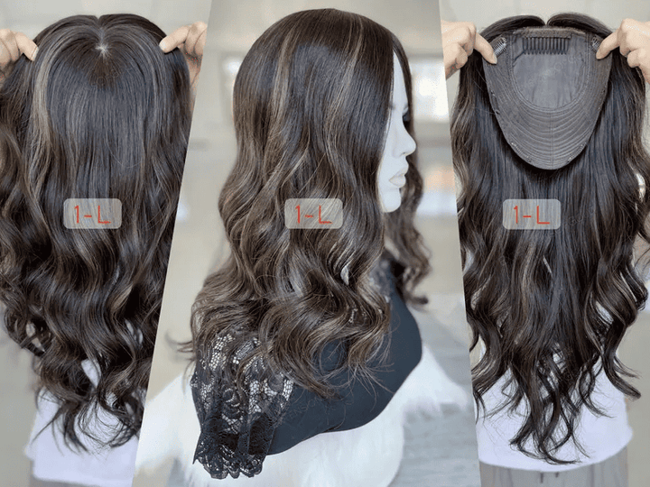 12-20inch Blonde Color 7" * 8" Silk Top Virgin Human Hair Topper - Ulofey Wigs