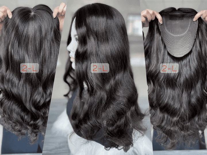 12-20inch Blonde Color 7" * 8" Silk Top Virgin Human Hair Topper - Ulofey Wigs