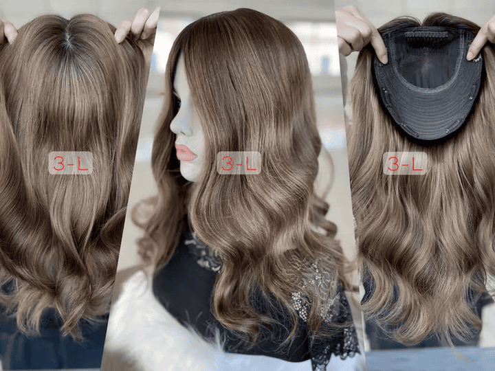 12-20inch Blonde Color 7" * 8" Silk Top Virgin Human Hair Topper - Ulofey Wigs