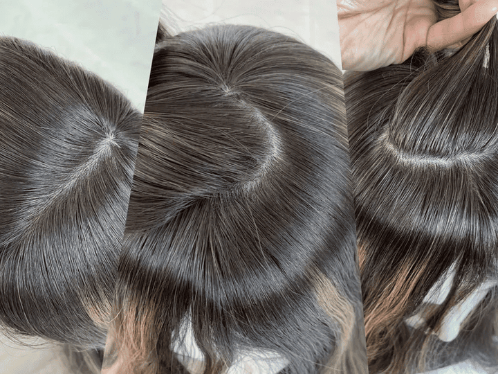 12-20 inch Blonde Color 7" * 8" Silk Top Virgin Human Hair Topper - Ulofey Wigs