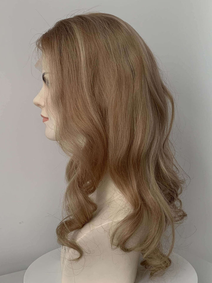 U032 Ash Blonde HD Frontal Lace Wig with 14-24 Inch Length and Transparent Lace - ULOFEY