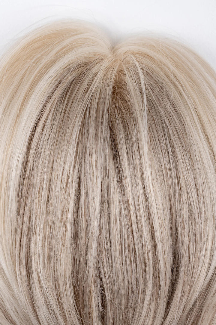 Ash Blonde Straight Breathable Mono With Clip Virgin Remy Human Hair Topper - ULOFEY