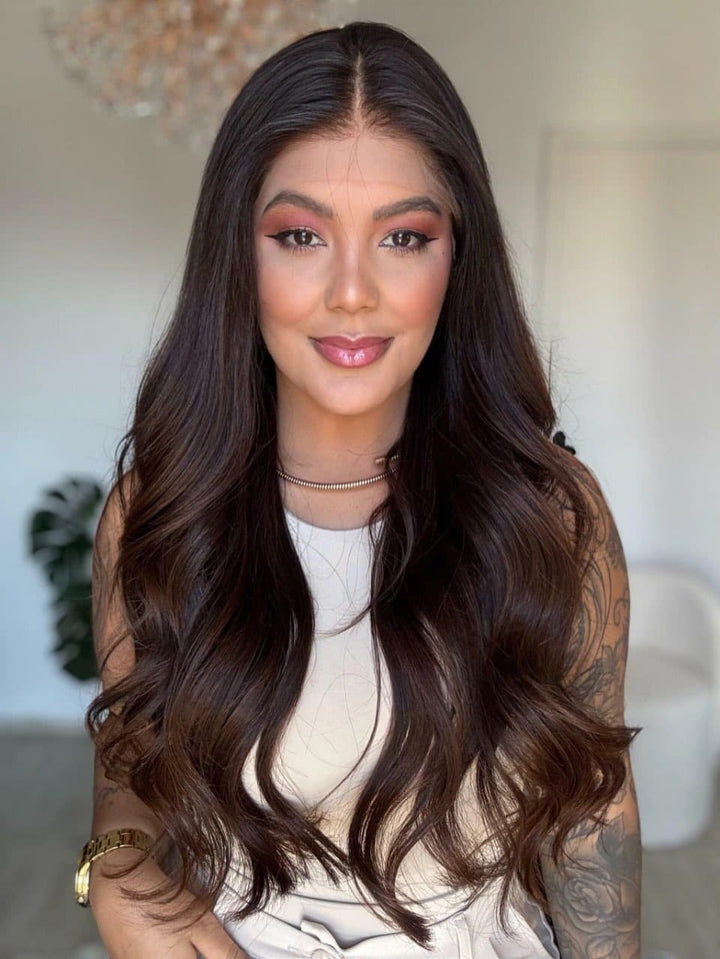 14-24inch Ash Brown Virgin Human Hair Swiss Lace Fully Hand-Tied Medical Wigs - Ulofey Wigs