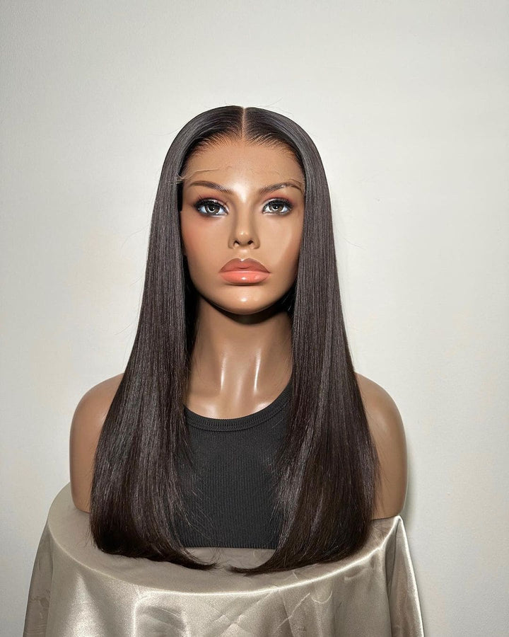 14-28inch Black Straight | Wave Glueless HD Lace 7x5 Closure Human Hair Wig - ULOFEY