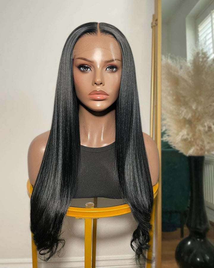 14-28inch Black Straight | Wave Glueless HD Lace 7x5 Closure Human Hair Wig - ULOFEY