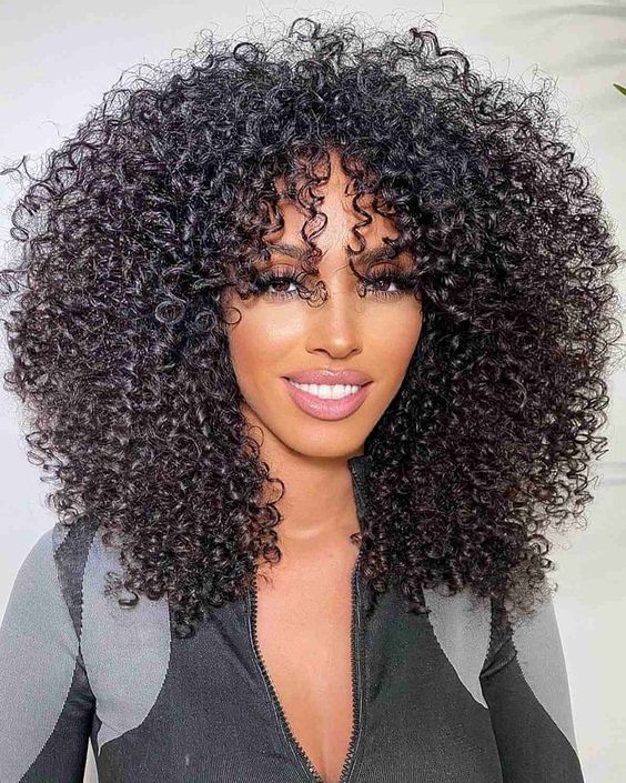 All Hand-Tied Kinky Curly Full Lace Human Hair Wig For African American - ULOFEY