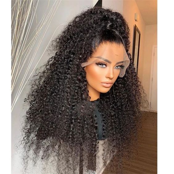 All Hand-Tied Kinky Curly Full Lace Human Hair Wig For African American - ULOFEY
