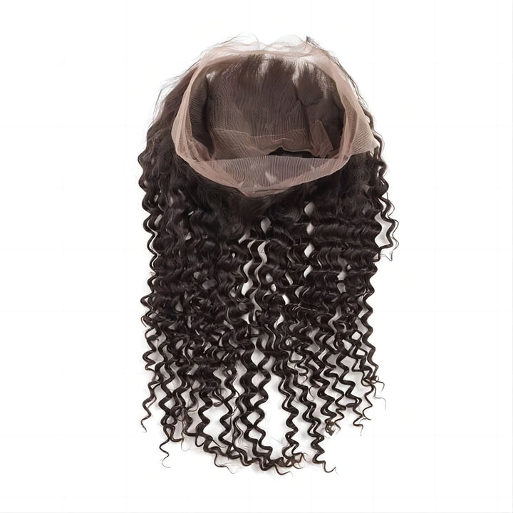 Black Color Water Wave Transparent | HD Lace Human Hair 360 Frontal Closure