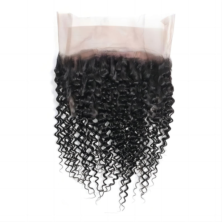 Black Color Water Wave Transparent | HD Lace Human Hair 360 Frontal Closure