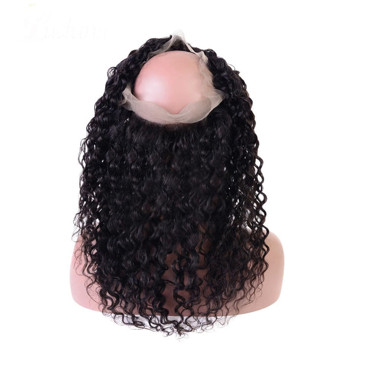 Black Color Water Wave Transparent | HD Lace Human Hair 360 Frontal Closure