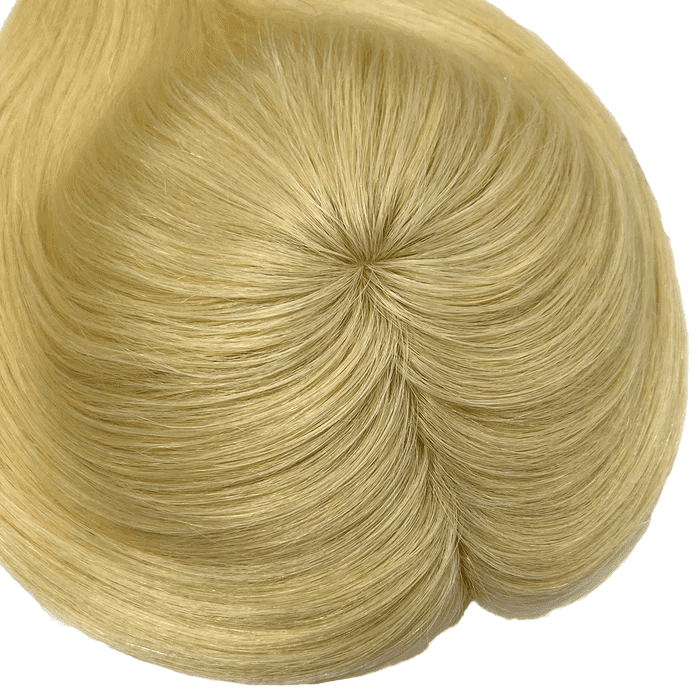 Blonde Color Fish Net Silk Base Virgin Human Hair Topper - ULOFEY