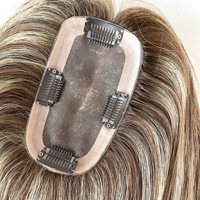 Blonde Highlight Full Mono Mini Virgin Human Hair Topper - ULOFEY