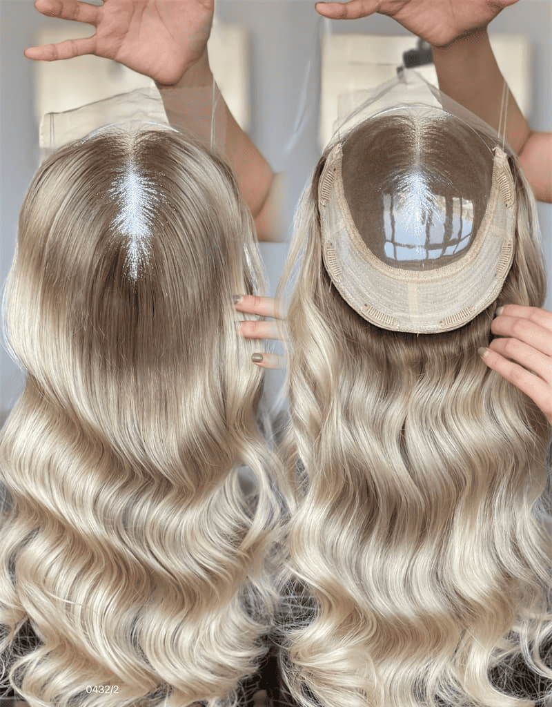 hair topper echthaar blond