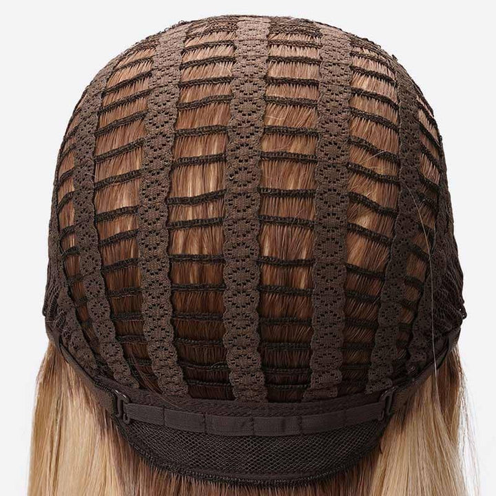 Blonde Ombre Virgin Human Hair Silk Top Lace Hand-Tied Medical Wigs - ULOFEY