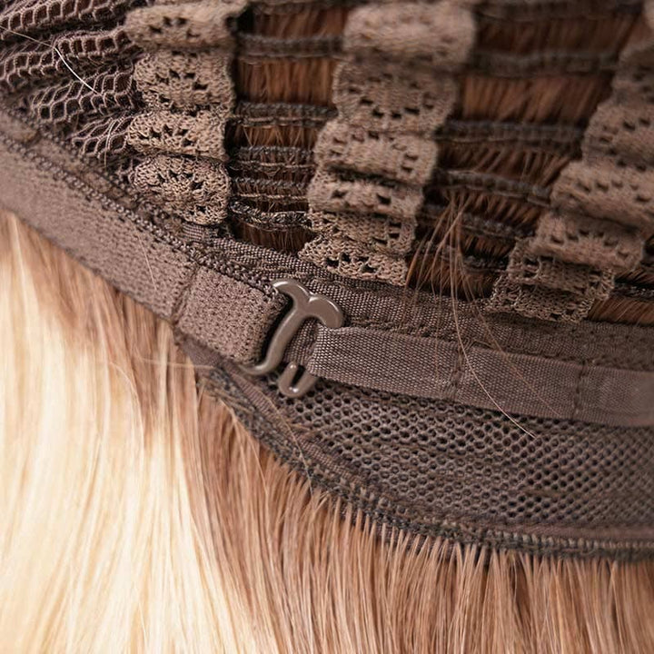 Blonde Ombre Virgin Human Hair Silk Top Lace Hand-Tied Medical Wigs - ULOFEY