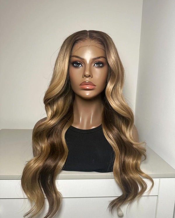 U316 Virgin Russian Human Hair Ponytail with HD Lace Front and Pre-Plucked Hairline