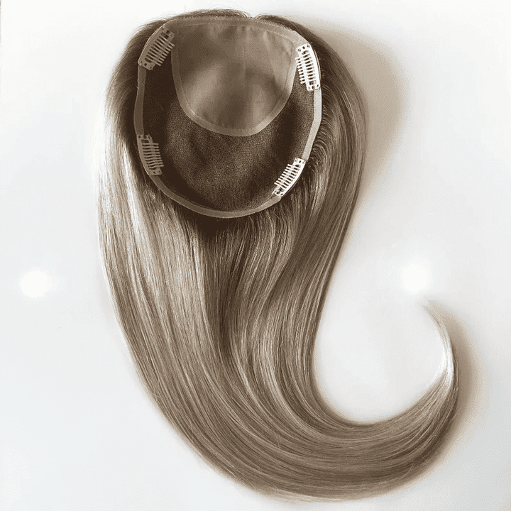 Closed Platinum Blonde Virgin Human Hair Topper - Ulofey Wigs