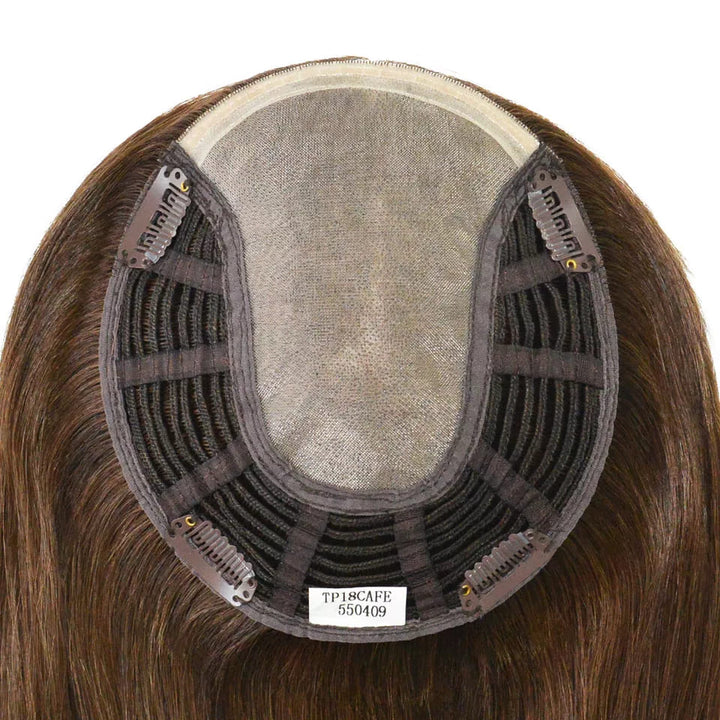 Coffee Brown 6.5x6" Women's Mono Virgin Human Hair Topper - ULOFEY