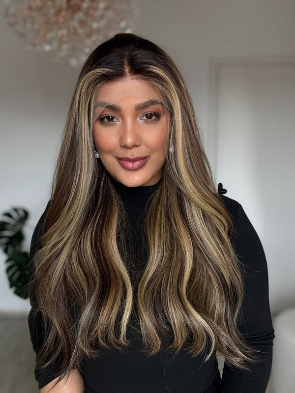 14-24inch Dark Ash Blonde HD Frontal Lace Virgin Human Hair - Ulofey Wigs