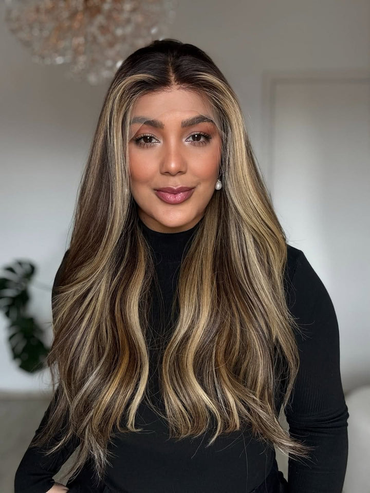 14-24inch Dark Ash Blonde HD Frontal Lace Virgin Human Hair - Ulofey Wigs