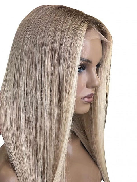 Dark Ashy Chestnut Blonde Balayage Lace Front Wig