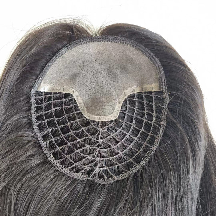 Fish Net Mono Base 6"*7" Virgin Human Hair Topper - ULOFEY