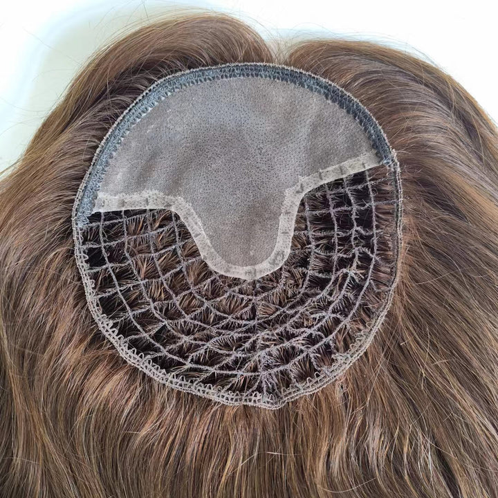 Fish Net Mono Base 6"*7" Virgin Human Hair Topper - ULOFEY